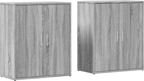 vidaXL 2 db szürke sonoma színű szerelt fa tálalószekrény 60x31x70 cm