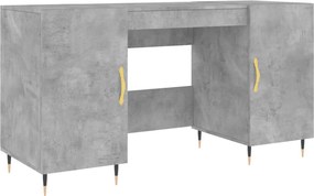 vidaXL betonszürke szerelt fa íróasztal 140 x 50 x 75 cm