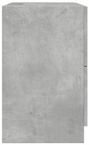 betonszürke szerelt fa mosdószekrény 59 x 37 x 59 cm