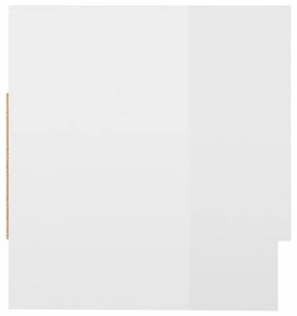magasfényű fehér szerelt fa ruhásszekrény 70 x 32,5 x 35 cm