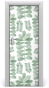 Poszter tapéta ajtóra eukaliptuszlevelek 75x205 cm
