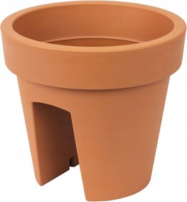 Virágtartó Kerek Műanyag Erkély terrakotta korlát Korlát