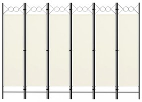 fehér 6-paneles paraván 240 x 180 cm