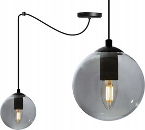 Mennyezeti Lámpa Lógó Csillár Egyetlen Üveg Gömb Fekete Pók Loft