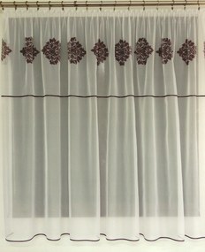 Mg Függöny Fátyol Öv Mintás Dísz Barna 300x170