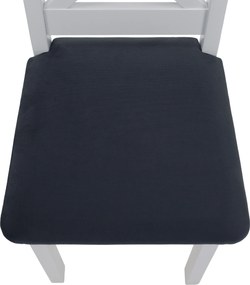 Szék, 2 db-os szett, fehér/sötétszürke, REMY KX