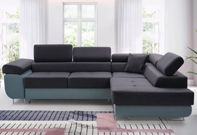 ALFA sarok kanapéágy, 273x70/85x203, sioux 1115/lux 23, bal sarok