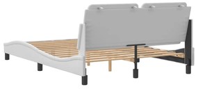 fehér műbőr ágykeret matrac nélkül Zadar 140x200 cm