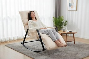 Hintaszék 5 fokozatban állítható,párnázott kivitelben, Fehér