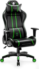 Gamer szék műbőr Normal Size, fekete-zöld: Diablo X-One 2.0