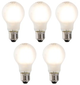 5 db-os készlet, szabályozható E27-es LED izzók, matt üveg, 4W, 320lm, 2700K