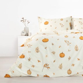 Goldea flanel ágyneműhuzat - őszi tökök és levelek 140 x 200 és 70 x 90 cm