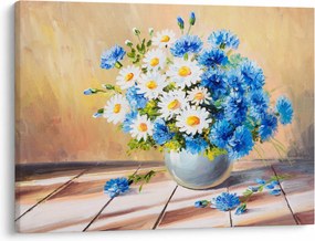 Festett kép egy váza virágról (70x50 cm)