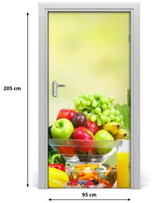 Fotótapéta ajtóra Zöldség és gyümölcs 75x205 cm