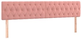 rózsaszín bársony LED-es fejtámla 180 x 7 x 78/88 cm