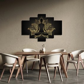 Egy lótuszvirág sziluettjének képe (150x105 cm)