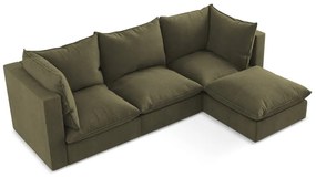 Khaki sarokkanapé (jobb oldali-heverő résszel) Manao – Makamii