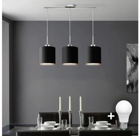 Eglo Eglo - LED Csillár zsinóron TUNJA 3xE27/60W/230V fekete EG32521B