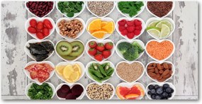 Fotó kép edzett üveg Egészséges ételek 140x70