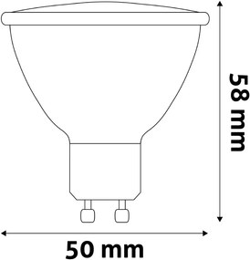 Avide LED Spot Alu+plastic 7W GU10 900LM NW 4000K