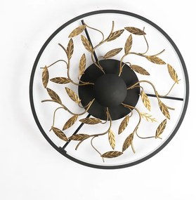 Art Deco mennyezeti lámpa fekete arannyal 3 fokozatban dimmelhető - Bota