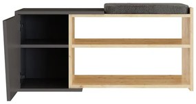 Cipőtároló Fiona - Oak, Anthracite