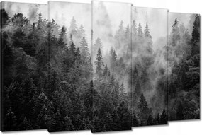 Vászonkép 150x95 Tájkép Szürke Hegyek Köd