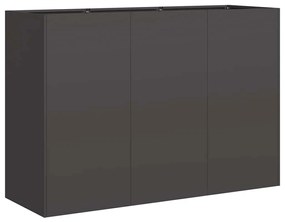 vidaXL ültetvény fekete 120x40x80 cm hidegen hengerelt acélból