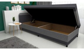 Kárpitozott tárolós heverő TALI 80x202 szürke/antracit