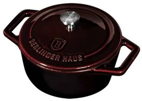 BerlingerHaus Mini öntöttvas fazék (12 cm) Metallic Line Burgundy Edition  BH/6496