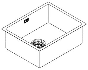 GROHE 31574SD1 - K700U konyhai mosogató 550 x 450 mm, nemesacél