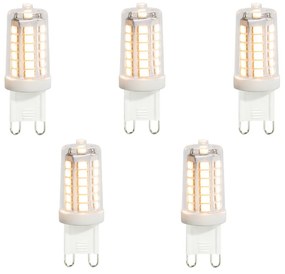 5 darabos G9 LED izzókészlet átlátszó 3,5W 480 lm 3000K