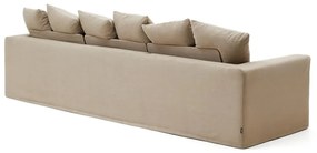 Bézs len kanapé 340 cm Nora – Kave Home