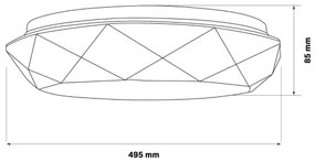 LED Dimmelhető fürdőszobai lámpa GALAXY LED/72W/230V 3000-6000K IP44 + távirányító
