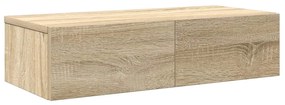 Falipolc fiókokkal sonoma tölgy 60x26,5x15 cm műszaki fa