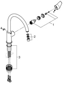 GROHE 31233001 - START mosogató csaptelep, fényes króm