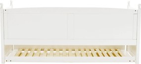 Ágy pótággyal, tűnyalábos fenyőfa, fehér, 90x200, GLAMIS