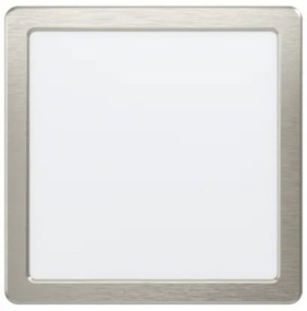 LED panel , 16.5W , süllyesztett , négyzet, természetes fehér , matt nikkel keret , EGLO , FUEVA 5 , 99185