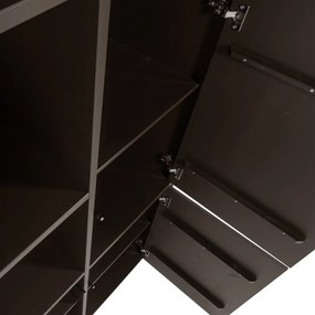 Sötétbarna borovi fenyő moduláris szekrény 108x215 cm Meggy – WOOOD