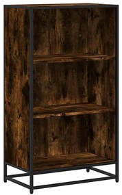 füstös tölgy színű szerelt fa könyvszekrény 60x35x107,5 cm