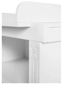 Fehér alacsony gyerek komód pelenkázó feltéttel 120x98 cm Maxi – Roba