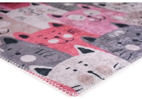 Rózsaszín gyerek szőnyeg 80x150 cm Silly Cats – Vitaus