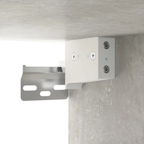 2 részes betonszürke szerelt fa fürdőszobaszekrény-szett