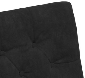 Kerekes Étkező Székek 2 pcs Fekete 58 x 67 x 97 cm Bársony