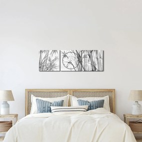Kép - Bambusz erdő (órával) (90x30 cm)