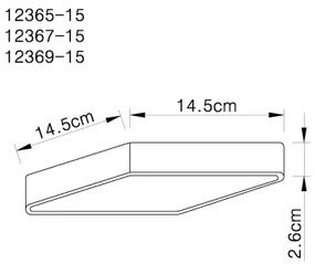 Globo 12367-15 - LED Mennyezeti lámpa VITOS LED/15W/230V