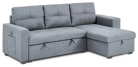 Catini PORTIVA univerzális sarokkanapé tárolóval és USB-csatlakozóval, szürke