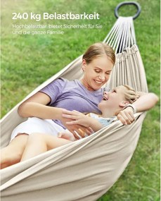 Függőágy, 210 x 150 cm-es függőágy állvánnyal, bézs