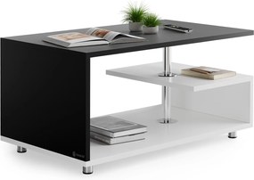 Casaria® Kávéasztal Orlando 95x55x50 cm - fehér/fekete