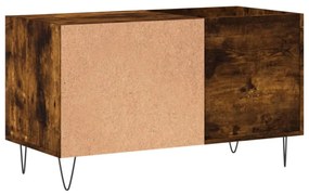 füstös tölgy színű szerelt fa hanglemezszekrény 85x38x48 cm